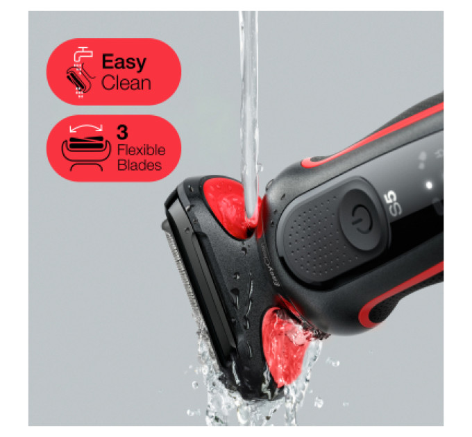 Braun Електробритва Braun Series 5 51-R1000s BLACK / RED