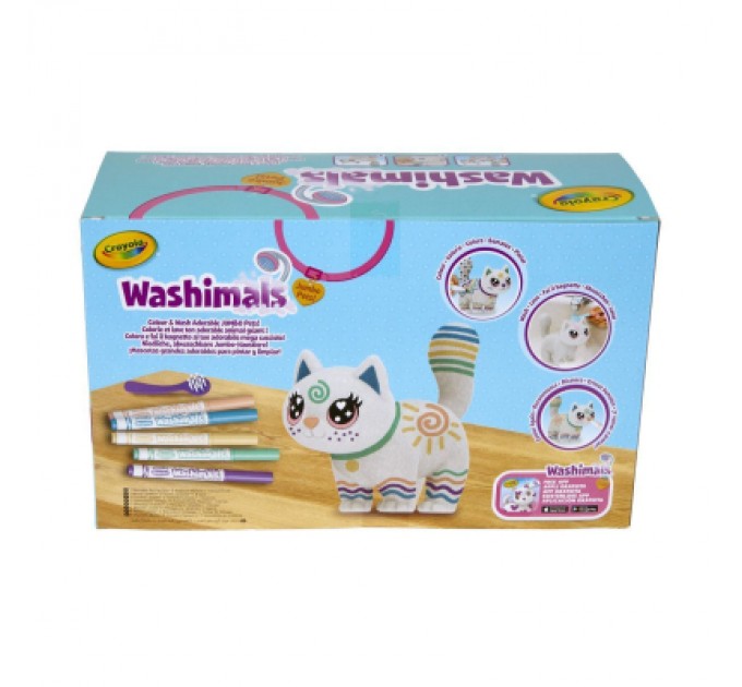 Crayola Набір для творчості Crayola Washimals Котик- велетень, з фломастерами 5 шт (74-7518)