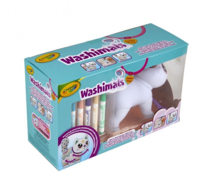 Crayola Набір для творчості Crayola Washimals Котик- велетень, з фломастерами 5 шт (74-7518)