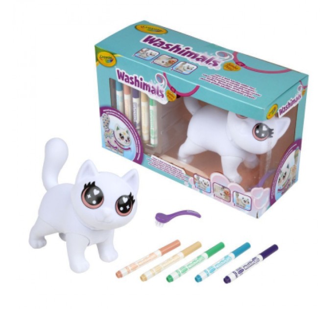 Crayola Набір для творчості Crayola Washimals Котик- велетень, з фломастерами 5 шт (74-7518)
