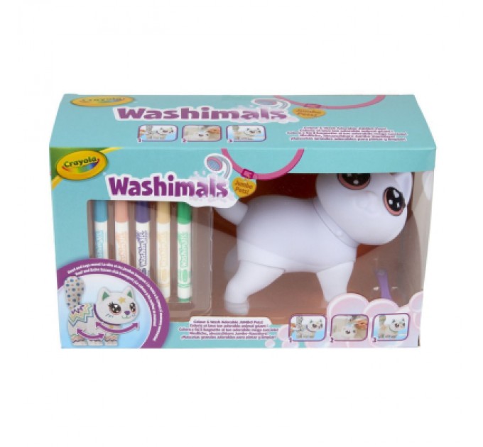 Crayola Набір для творчості Crayola Washimals Котик- велетень, з фломастерами 5 шт (74-7518)