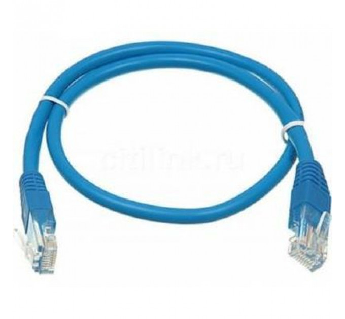 Патч-корд 1м, UTP, cat.5e, CU, 24AWG, blue Kingda (KD-PAUT3100BU)