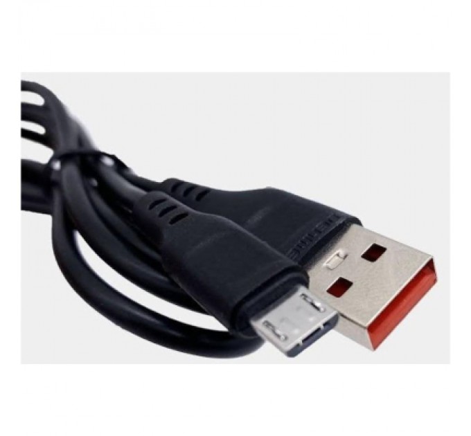 Denmen Дата кабель USB 2.0 AM to Micro 5P 1.0m 2.4A silicone black Denmen (DM-D01V-BK)