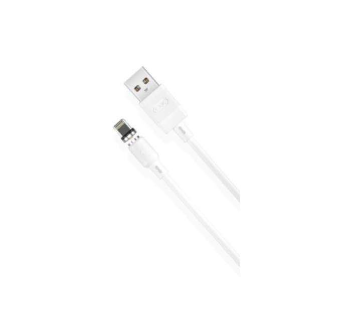 XO Дата кабель USB 2.0 AM to Lightning 1.0m 2.1A magnetic pvc white XO (NB187-L-1-WH)