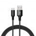 XO Дата кабель USB 2.0 AM to Micro 5P 2.0m 1.5A braided black XO (NB143-M2-BK)