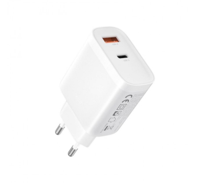 XO Зарядний пристрій XO 1xUSB-C PD30W + 1xUSB QC3.0 (XO-QC16)