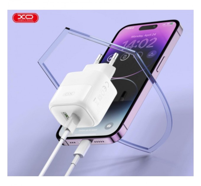 XO Зарядний пристрій XO 1xUSB QC3.0 + 1xUSB-C PD20W (XO-QC37)