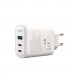 XO Зарядний пристрій XO 2xUSB-C PD65W + 1xUSB 45W white (СE04-WH)