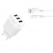 XO Зарядний пристрій XO 1xUSB QC3.0 18W + 2xUSB 2.4A + cable USB-C white (L72-TC-WH)