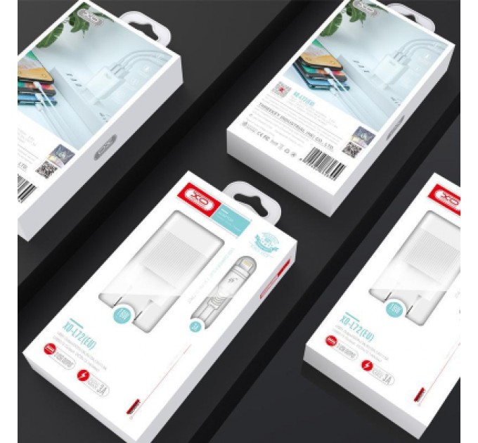 XO Зарядний пристрій XO 1xUSB QC3.0 18W + 2xUSB 2.4A + cable USB-C white (L72-TC-WH)