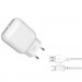 XO Зарядний пристрій XO 2xUSB 2.4A + cable USB to Micro 5P white (L78-M-WH)