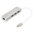 Digitus Концентратор Digitus USB-C - USB 3.0 3 Port Hub + Gigabit Ethernet (DA-70255)