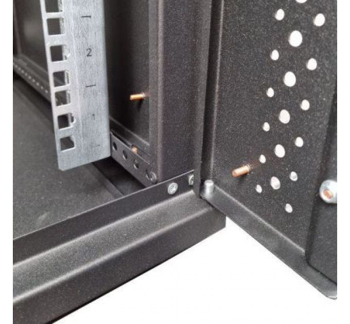 Шафа настінна Eserver 18U 19" 600х600х907 (Ш*Г*В), скло, чорна (ES-Е1860B)