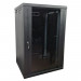 Шафа настінна Eserver 18U 19" 600х600х907 (Ш*Г*В), скло, чорна (ES-Е1860B)