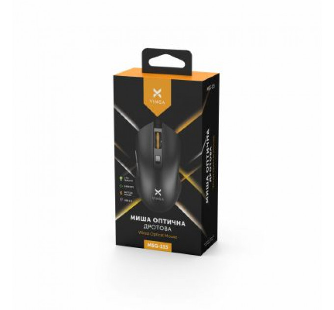Мишка Vinga MSG-115 Black