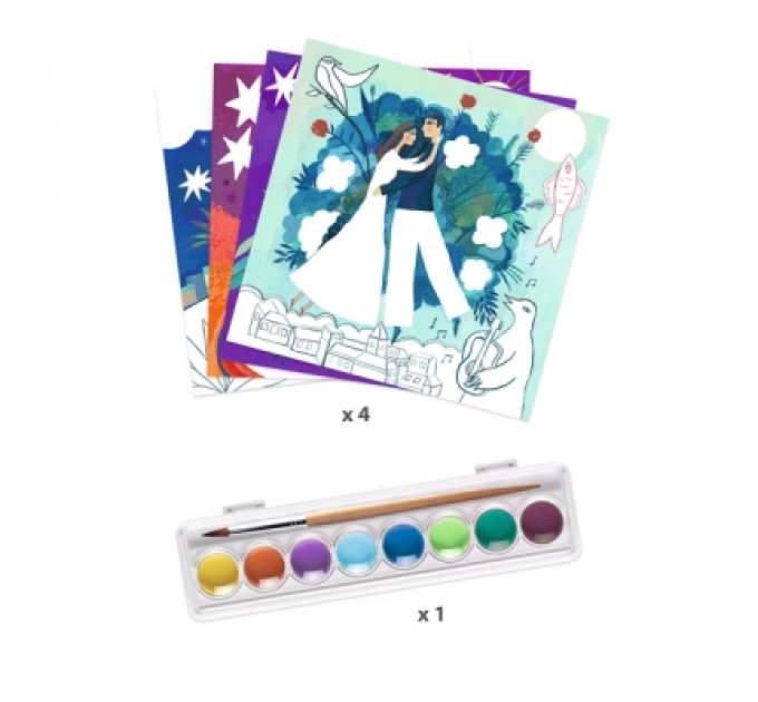 Djeco Набір для творчості Djeco Художній комплект для малювання "Уві сні" (DJ09380)