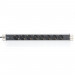 Силовий блок 1U, 8xSchuko, 16A, 250V, вилка Schuko Zpas (DN-95401)