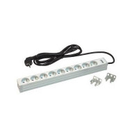 Силовий блок 19" 1U, 9хShuko, вилка Shuko Zpas (W-LZI30-09-SU-000)