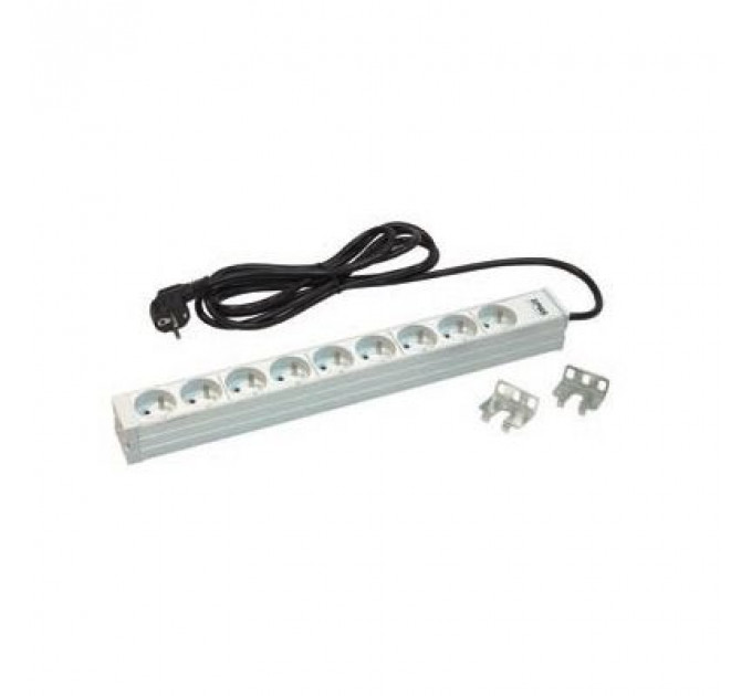 Силовий блок 19" 1U, 9хShuko, вилка Shuko Zpas (W-LZI30-09-SU-000)