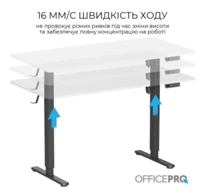 OfficePro Комп'ютерний стіл OfficePro ODE1670WB White/Black (ODE1670WB)