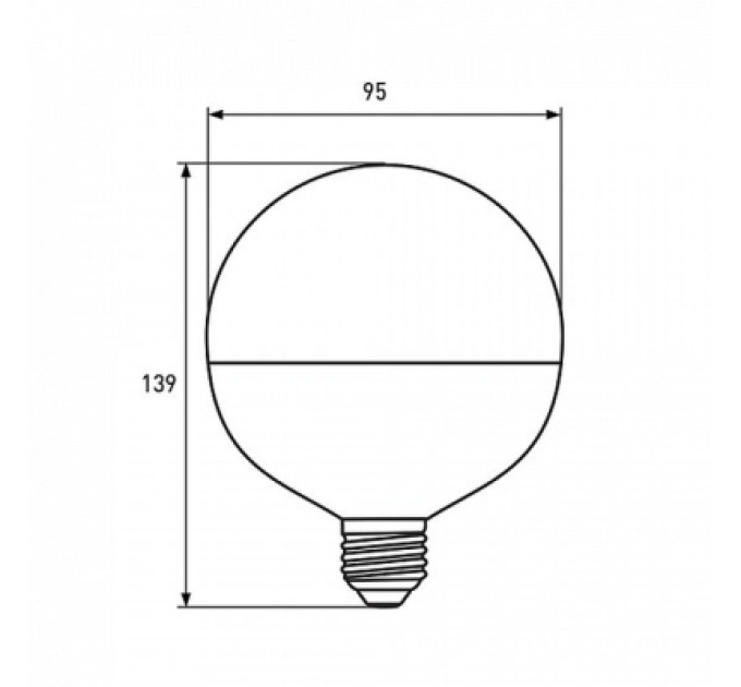Eurolamp Лампочка Eurolamp G95 12W E27 4000K (LED-G95-12274(Amber))