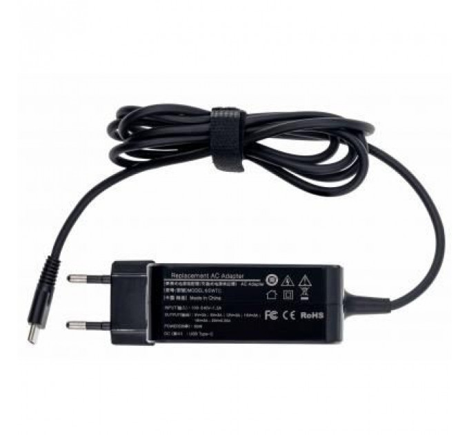 Блок живлення до ноутбуку Grand-X Type-C 65W Asus, Apple, Dell, HP, MI, Lenovo, Xiaomi (65WTC)