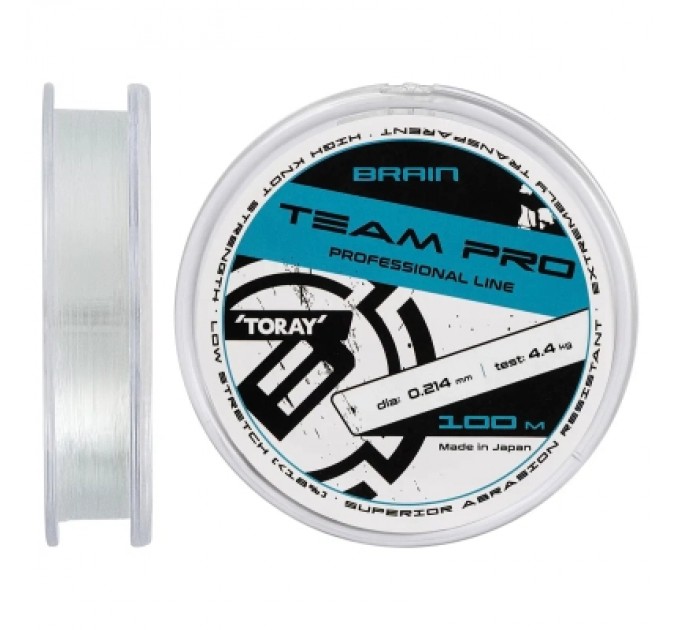 Brain Волосінь Brain Team Pro 100m 0.214mm 4.4kg (1858.26.98)