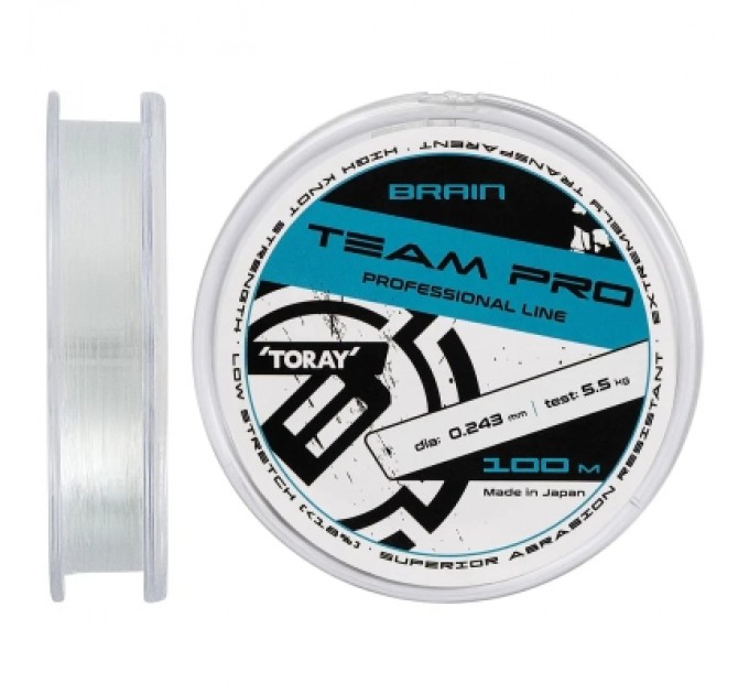 Brain Волосінь Brain Team Pro 100m 0.243mm 5.5kg (1858.26.99)