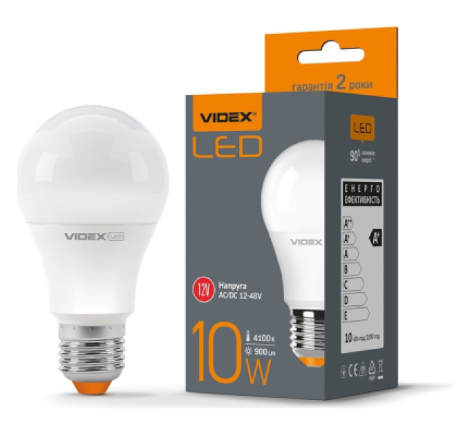 Videx Лампочка Videx LED  A60e 12V 10W E27 4100K (VL-A60e12V-10274)