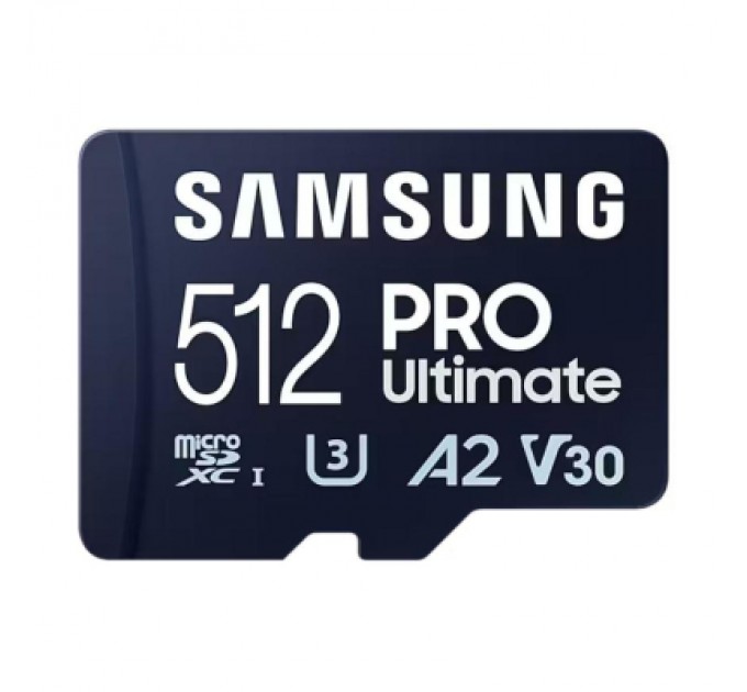 Samsung Карта пам'яті Samsung 512GB microSDXC class 10 UHS-I U3 V30 A2 Pro Ultimate (MB-MY512SA/WW)