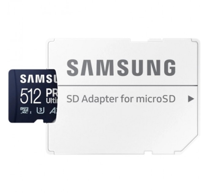 Samsung Карта пам'яті Samsung 512GB microSDXC class 10 UHS-I U3 V30 A2 Pro Ultimate (MB-MY512SA/WW)