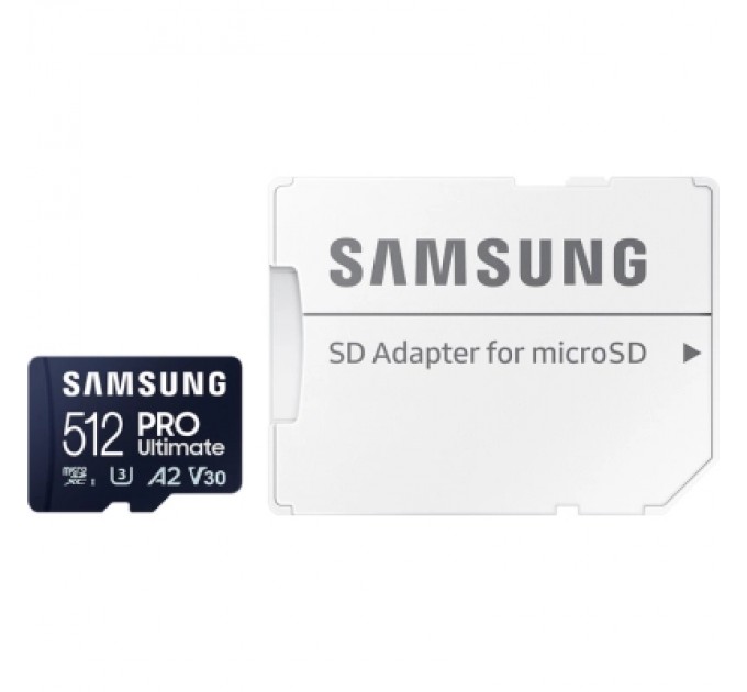 Samsung Карта пам'яті Samsung 512GB microSDXC class 10 UHS-I U3 V30 A2 Pro Ultimate (MB-MY512SA/WW)