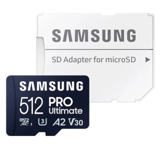 Samsung Карта пам'яті Samsung 512GB microSDXC class 10 UHS-I U3 V30 A2 Pro Ultimate (MB-MY512SA/WW)