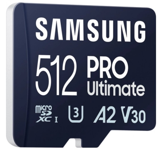 Samsung Карта пам'яті Samsung 512GB microSDXC class 10 UHS-I U3 V30 A2 Pro Ultimate (MB-MY512SA/WW)