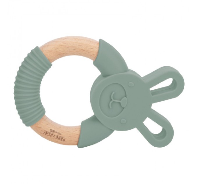 FreeON Прорізувач FreeON силіконовий зайчик, зелений (49508)