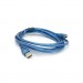 Voltronic Дата кабель USB 2.0 AM/AF 3.0m ferrite transparent blue Voltronic (YT-AM/AF-3.0TBL)