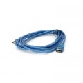 Voltronic Дата кабель USB 2.0 AM/AF 3.0m ferrite transparent blue Voltronic (YT-AM/AF-3.0TBL)