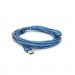 Voltronic Дата кабель USB 2.0 AM/AF 5.0m ferrite transparent blue Voltronic (YT-AM/AF-5.0TBL)