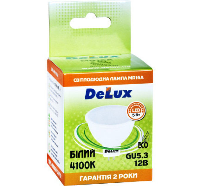 Delux Лампочка Delux лед.лампа_DELUX_MR16A 7Вт_4100K 12В GU5.3 (90021252)
