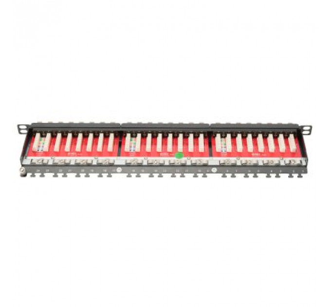 Патч-панель 19" 24xRJ-45 STP cat.6A, 0.5U Digitus (DN-91624S-SL-EA)