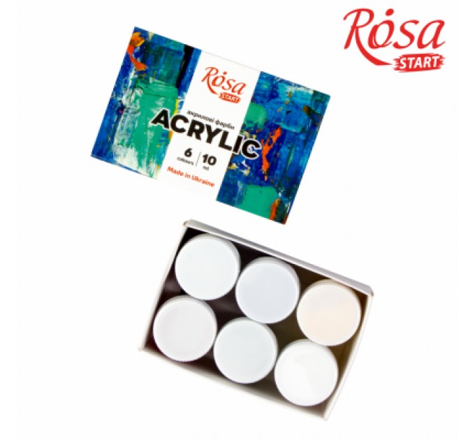 Rosa Акрилові фарби Rosa START COLOR 6 x10мл, (4823098530978)