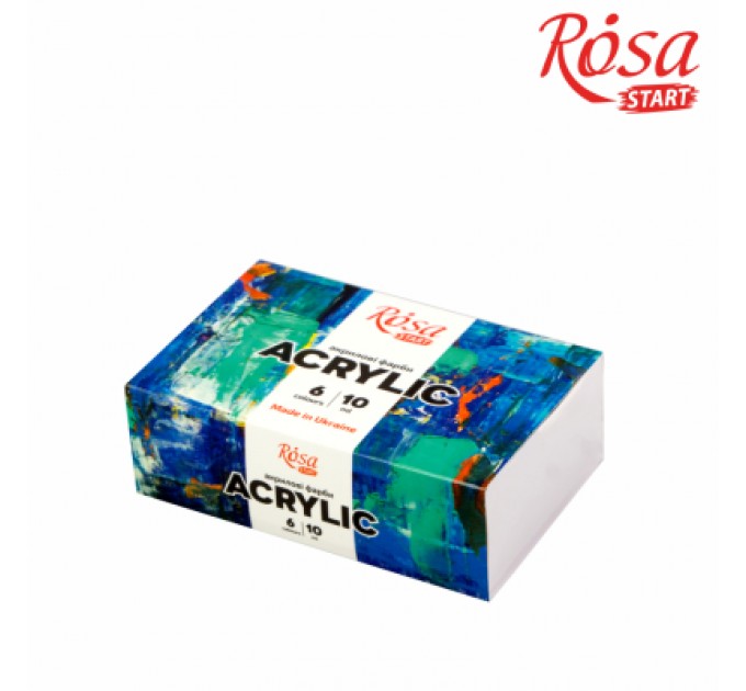 Rosa Акрилові фарби Rosa START COLOR 6 x10мл, (4823098530978)