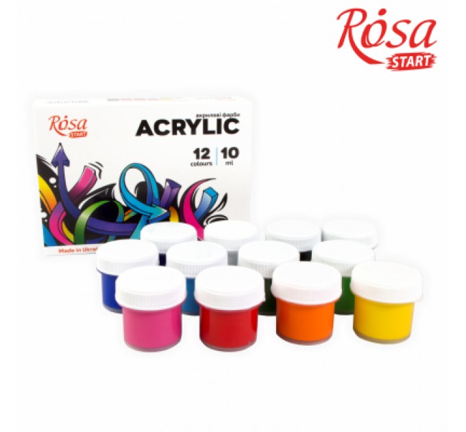 Rosa Акрилові фарби Rosa START Graffiti 12 x10мл (4823098531074)