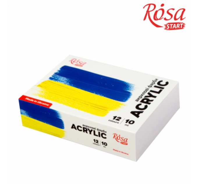 Rosa Акрилові фарби Rosa START Ukraine 12 x10 мл (4823098531036)
