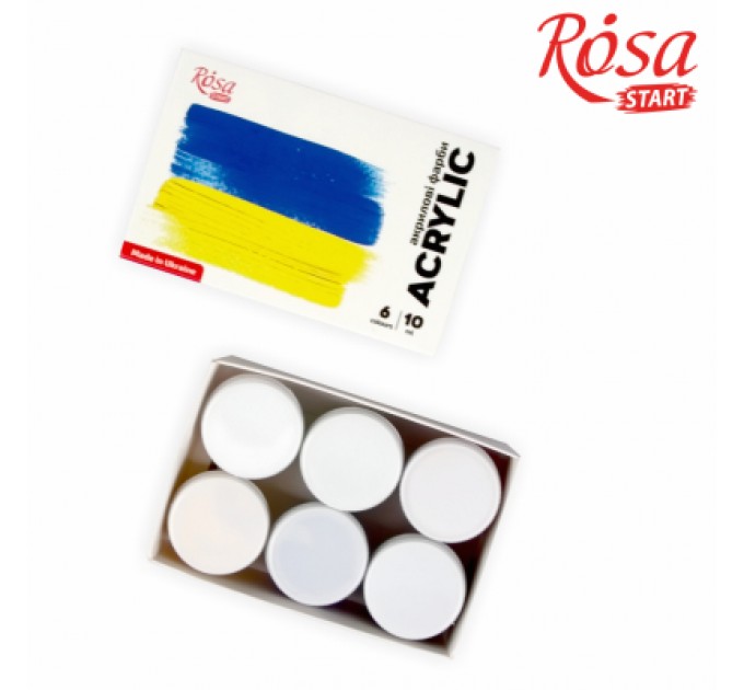 Rosa Акрилові фарби Rosa START Ukraine 6 x10 мл (4823098531050)