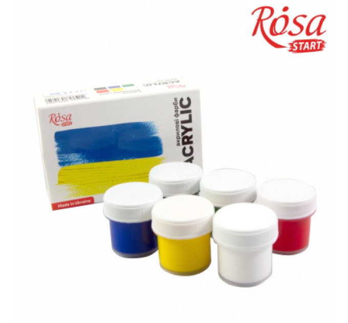 Rosa Акрилові фарби Rosa START Ukraine 6 x10 мл (4823098531050)