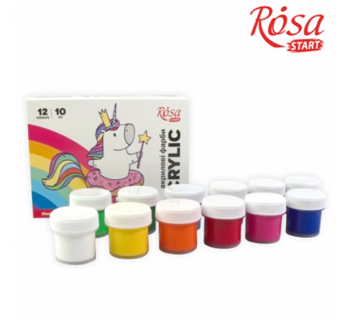 Rosa Акрилові фарби Rosa START Unicorn 12 x10 мл (4823098531005)
