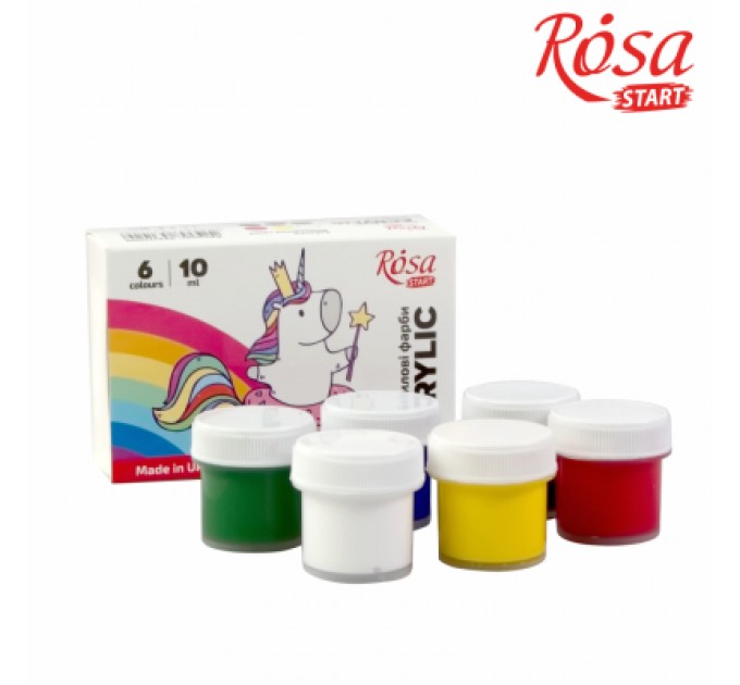 Rosa Акрилові фарби Rosa START Unicorn 6 x10 мл (4823098531029)