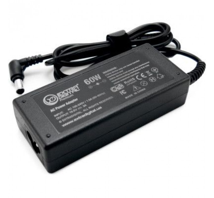 Блок живлення до ноутбуку Extradigital Sony 19.5V, 3A, 60W (6.5x4.4) (PSS3874)