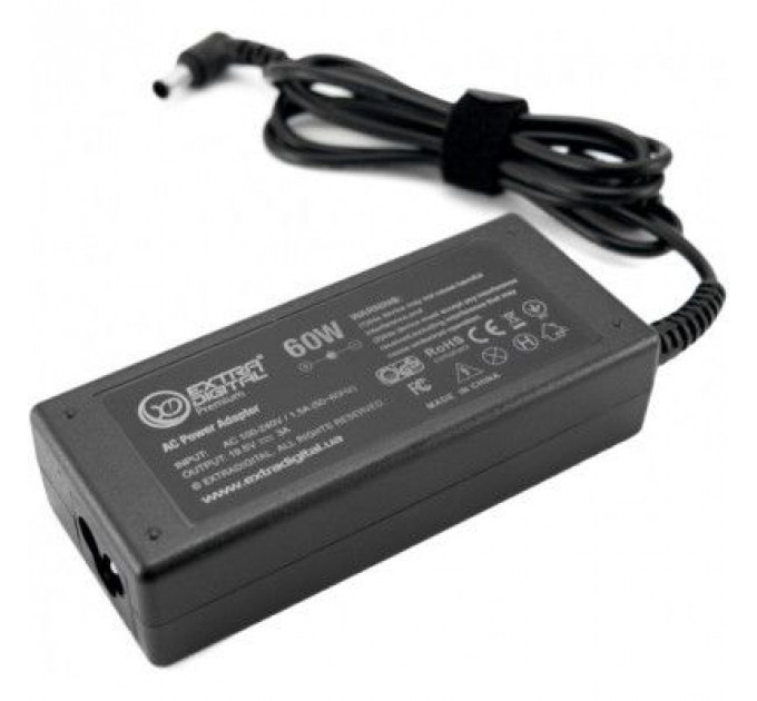 Блок живлення до ноутбуку Extradigital Sony 19.5V, 3A, 60W (6.5x4.4) (PSS3874)